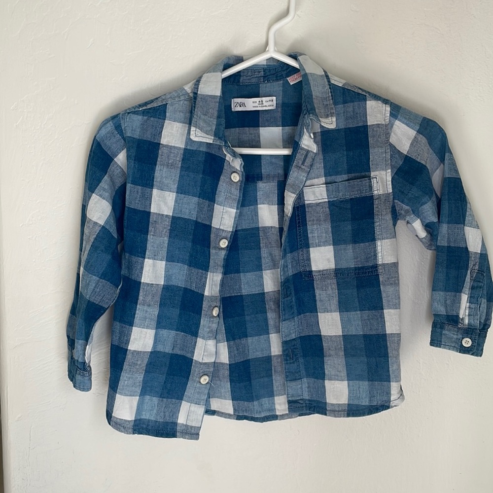 Zara boys long sleeve button up shirt
